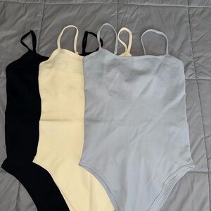 Women's Intimates Bodysuit Set - Black, Cream, Gray